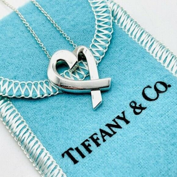 Authentic Tiffany & Co. Loving Heart Necklace – Paloma Picasso 16" – Gift Ready - Picture 1 of 7